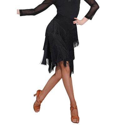 Z&X Fringe Latin Dance Skirt with Shorts
