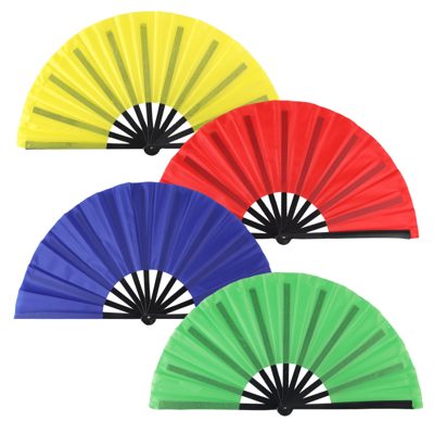 Large Popping Dance Fans, 4 Pack
