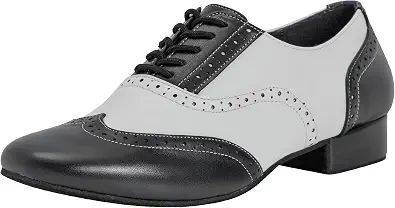 Linodes Men's Latin Dance Shoes, 1" Leather Sole